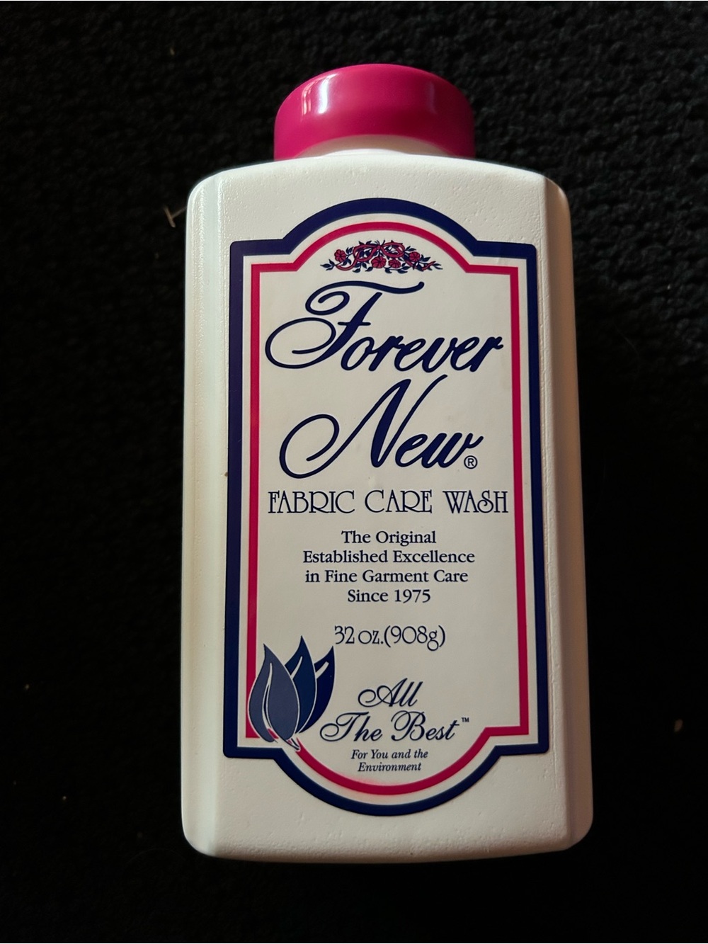 Forever New Fabric Care Wash - White Bottle with Pink Cap